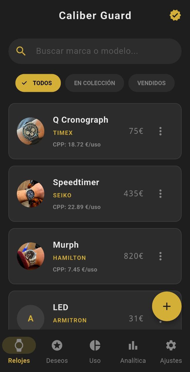 Caliber Guard App Screen